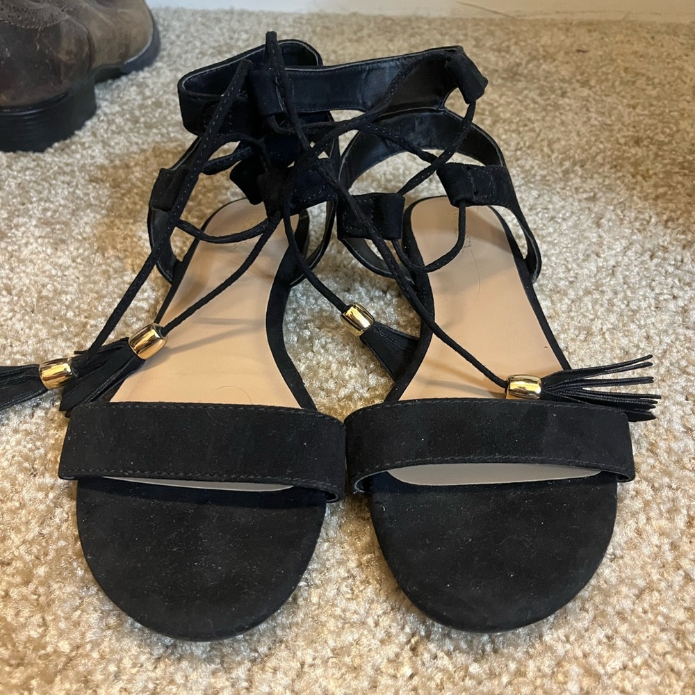 Target Black Flats with Gold Accents